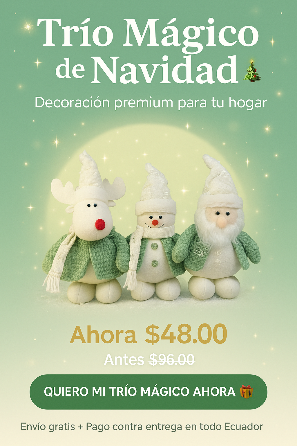 Trío Navideño ¿Listo para que tu casa luzca realmente navideña este año?