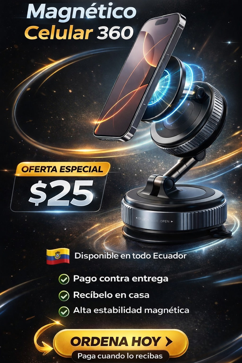 Soporte Magnetico Celular 360¿Vas a seguir arriesgando tu celular cada vez que manejas?