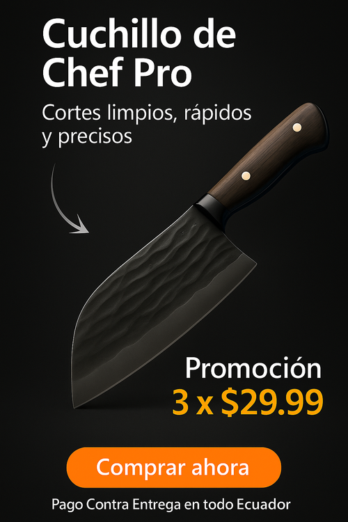 Cuchillo de Chef Pro ¿Listo para transformar tu cocina? Hazlo con la herramienta correcta.