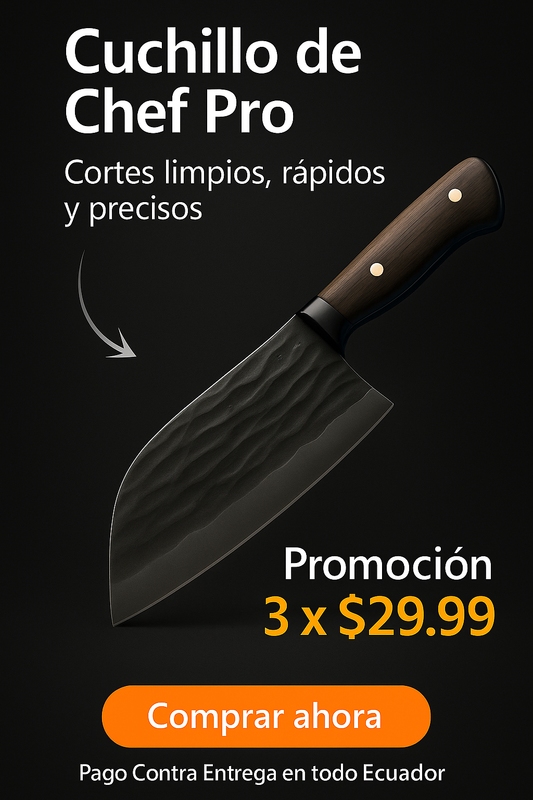 Cuchillo de Chef Pro ¿Listo para transformar tu cocina? Hazlo con la herramienta correcta.