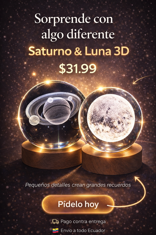 Saturno & Luna 3D ¿Qué mejor que regalar algo que se siente?