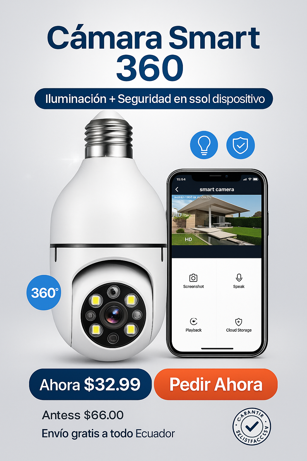Cámara Smart 360 ¿Listo para tener seguridad total en tu hogar?