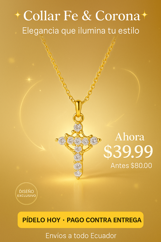 Collar Fe&Corona Un collar con fe y elegancia… ¿lista para llevarlo contigo?