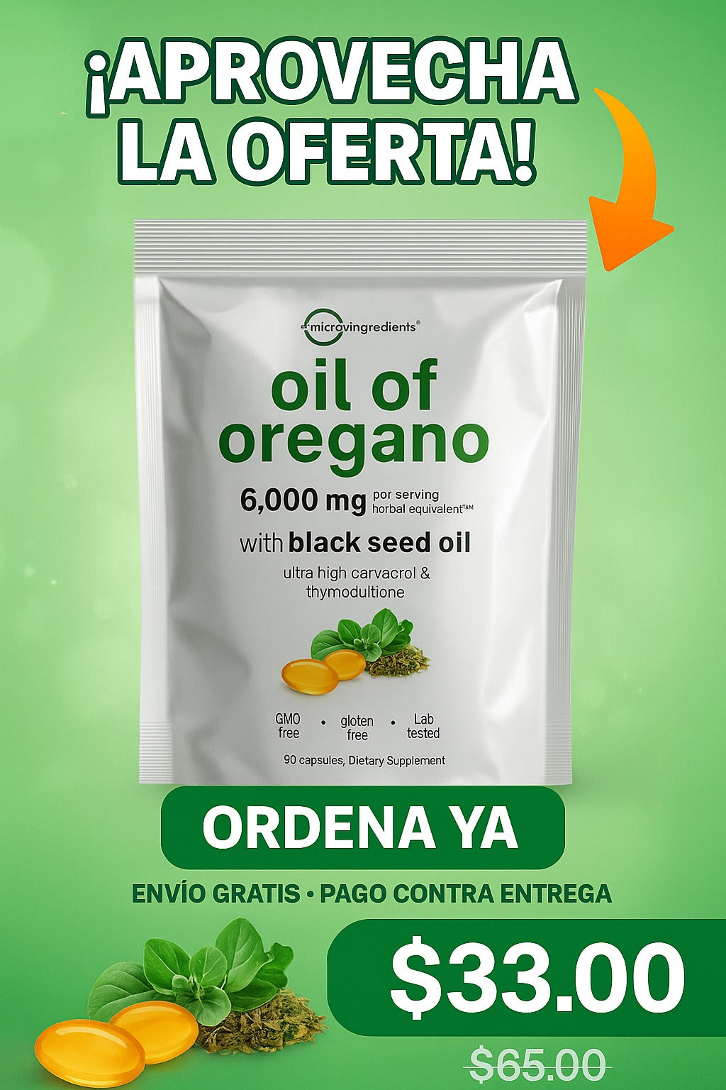 OregaPlus ¿Te enfermas con frecuencia o te sientes sin energía? 🌿 ¡Tu cuerpo necesita OregaPlus!”