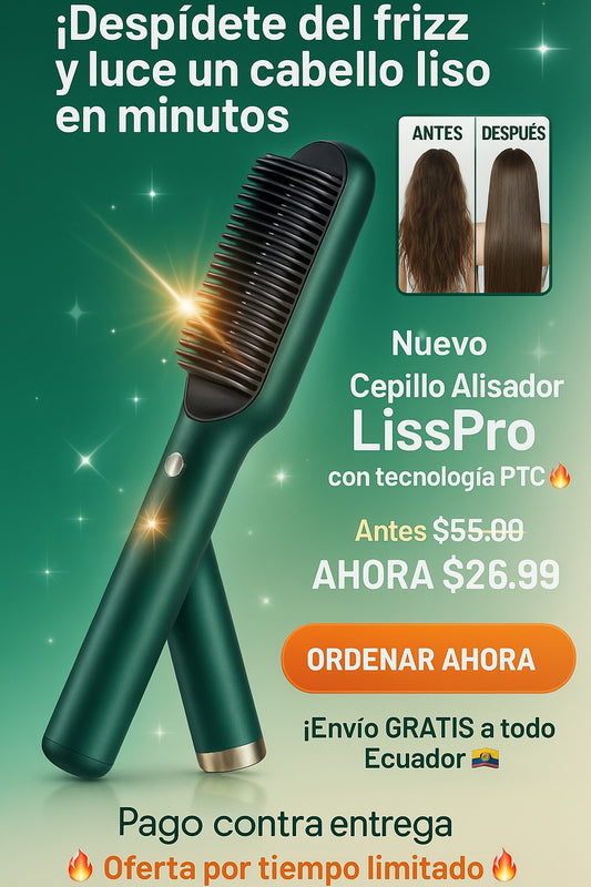 LisoPro – Cepillo Alisador Profesional ¿Lista para despedirte del frizz?