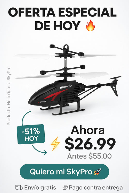 Helicóptero SkyPro ¿Listo para dar el regalo que sí emociona?