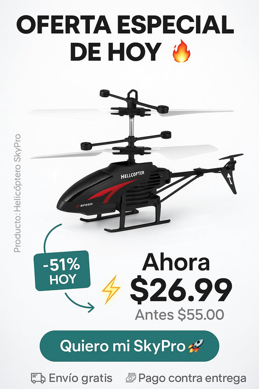 Helicóptero SkyPro ¿Listo para dar el regalo que sí emociona?