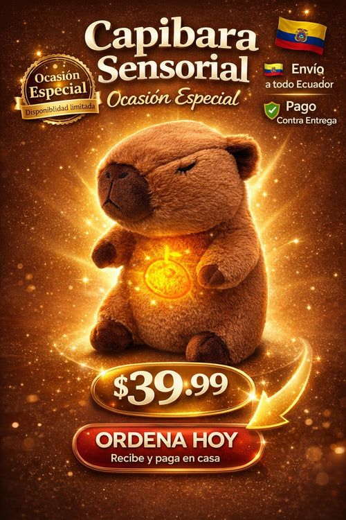 Capibara Sensorial ¿Lista para transformar sus noches en momentos de tranquilidad?