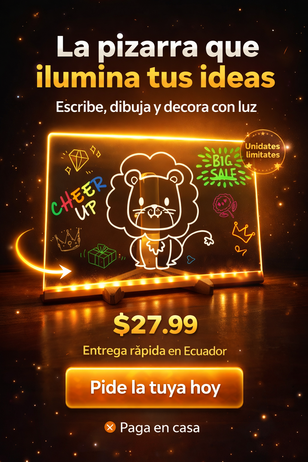 Pizarra LED Creativa ¿Listo para transformar el aprendizaje de tu hijo?
